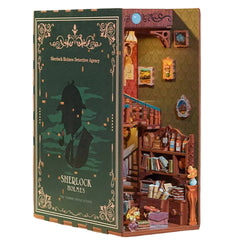Sherlock Holmes Detective Agency Wooden Puzzle Book Nook